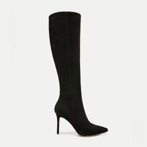 Elegant Black Knee-High Women's Boots Wide Calf size 8